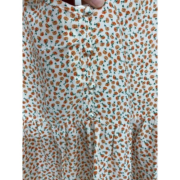 Sienna Sky Womens Floral Flowy Peasant Sleeve Blouse Shirt Top NEW Size XS - Picture 8 of 10